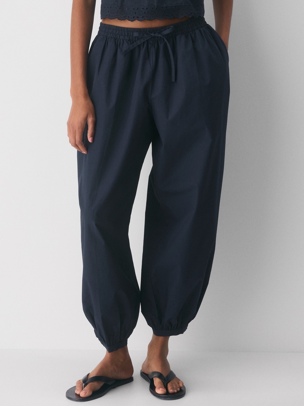 Aritzia Little Moon Abroad Cotton Poplin Balloon Pant Admiral XS NWT